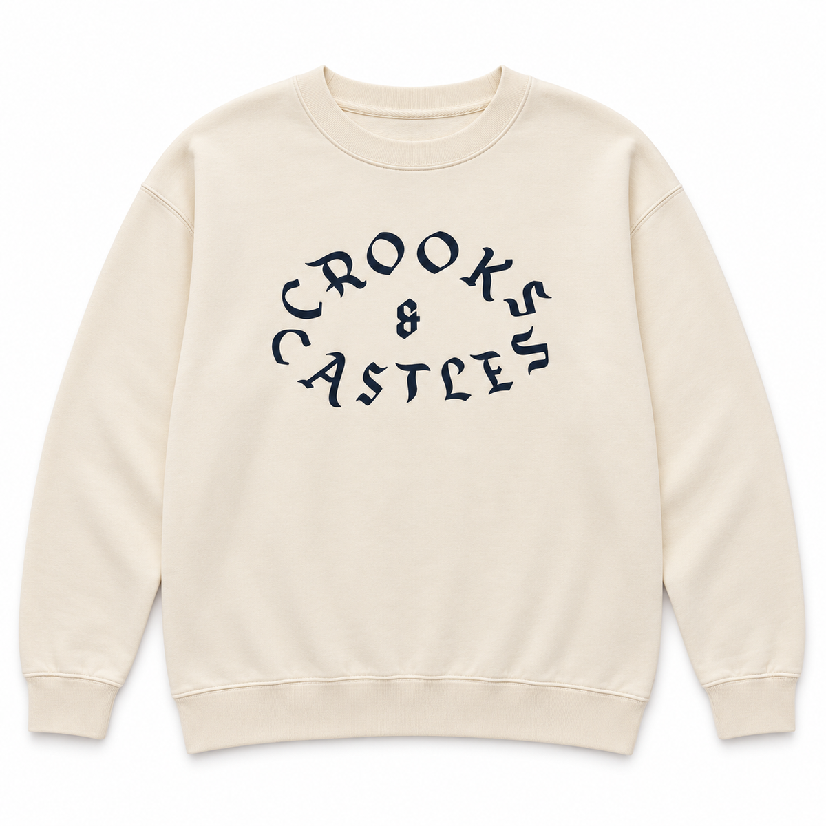 CROOKS & CASTLES CREWNECK NATURAL - GOTHIC ELITE