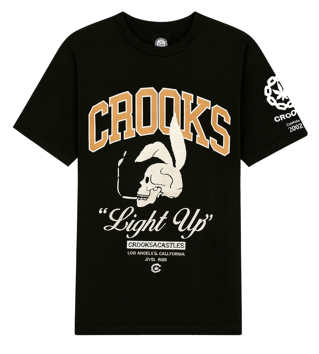 CROOKS & CASTLES LIGHT UP T-SHIRT BLACK - 3P50722