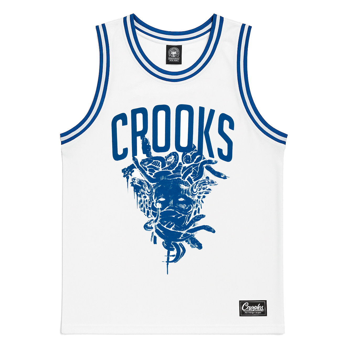 CROOKS & CASTLES BASKETBALL JERSEY WHITE - 4P10106X