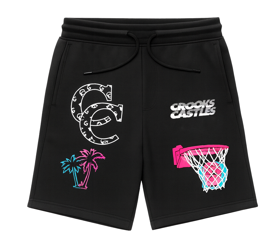 CROOKS & CASTLES SWEAT SHORTS BLACK - 2CC6510