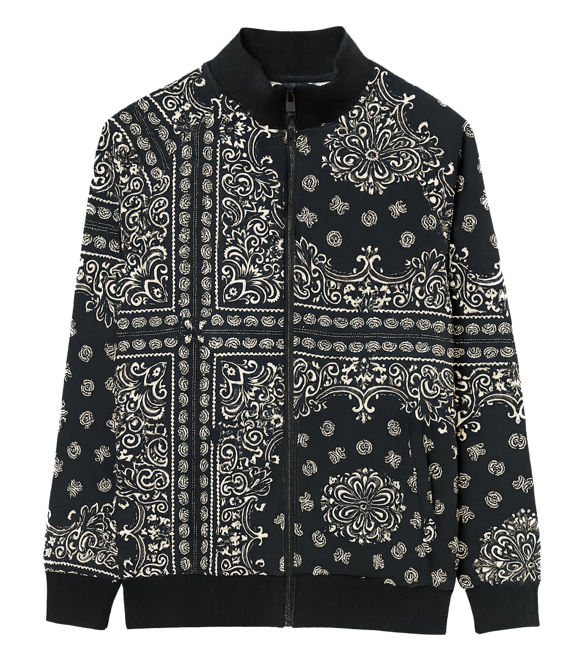 CROOKS & CASTLES AOP ZIP JACKET BLACK - 3I10307