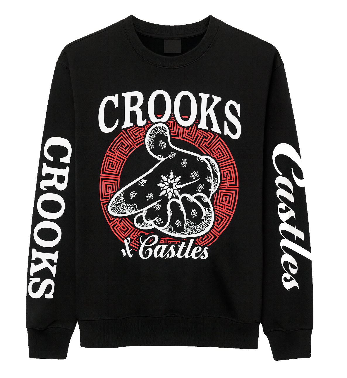 CROOKS & CASTLES GRAPHIC CREWNECK BLACK - QS210168