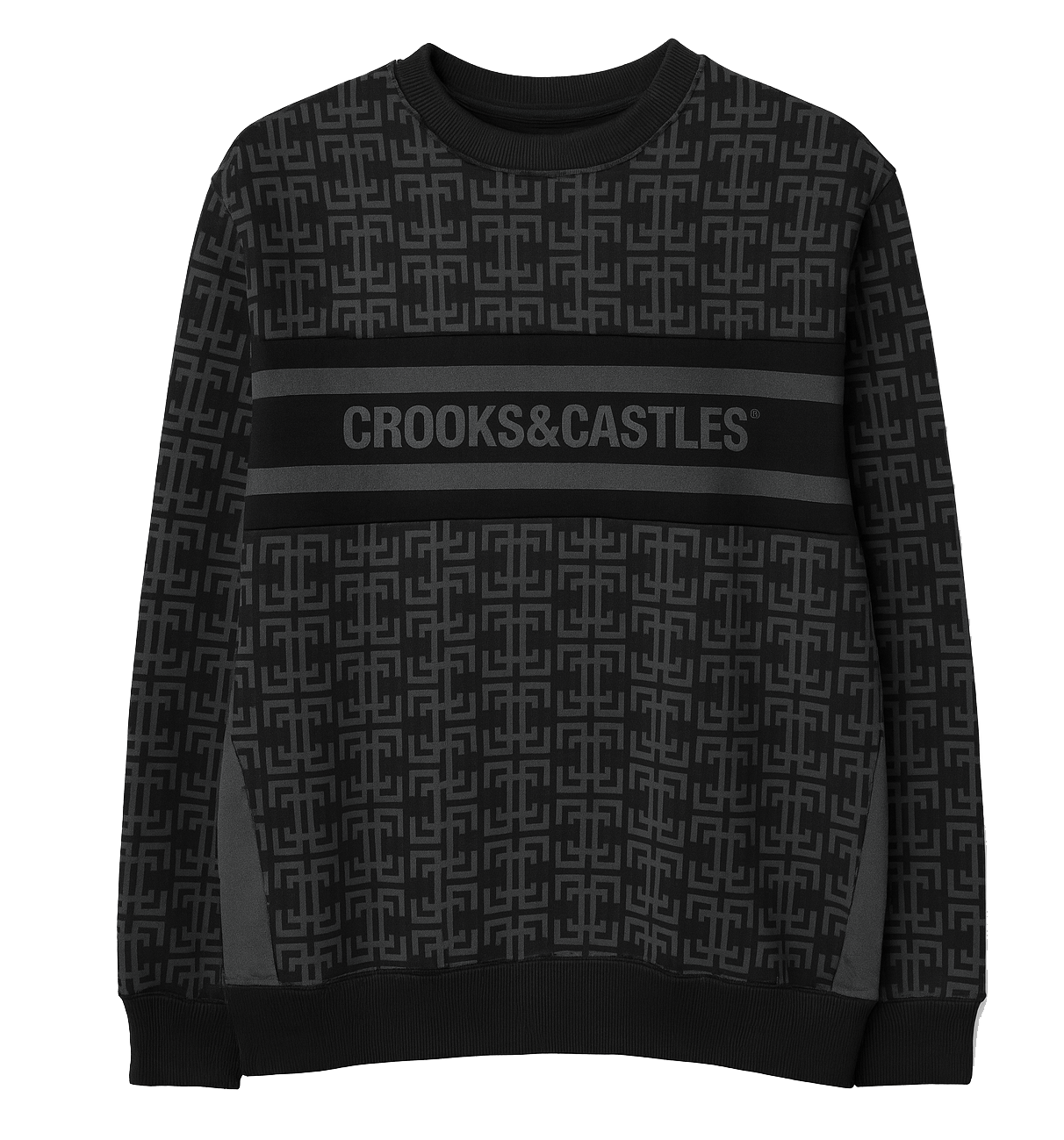 CROOKS & CASTLES GRAPHIC CREWNECK BLACK - 3I50108