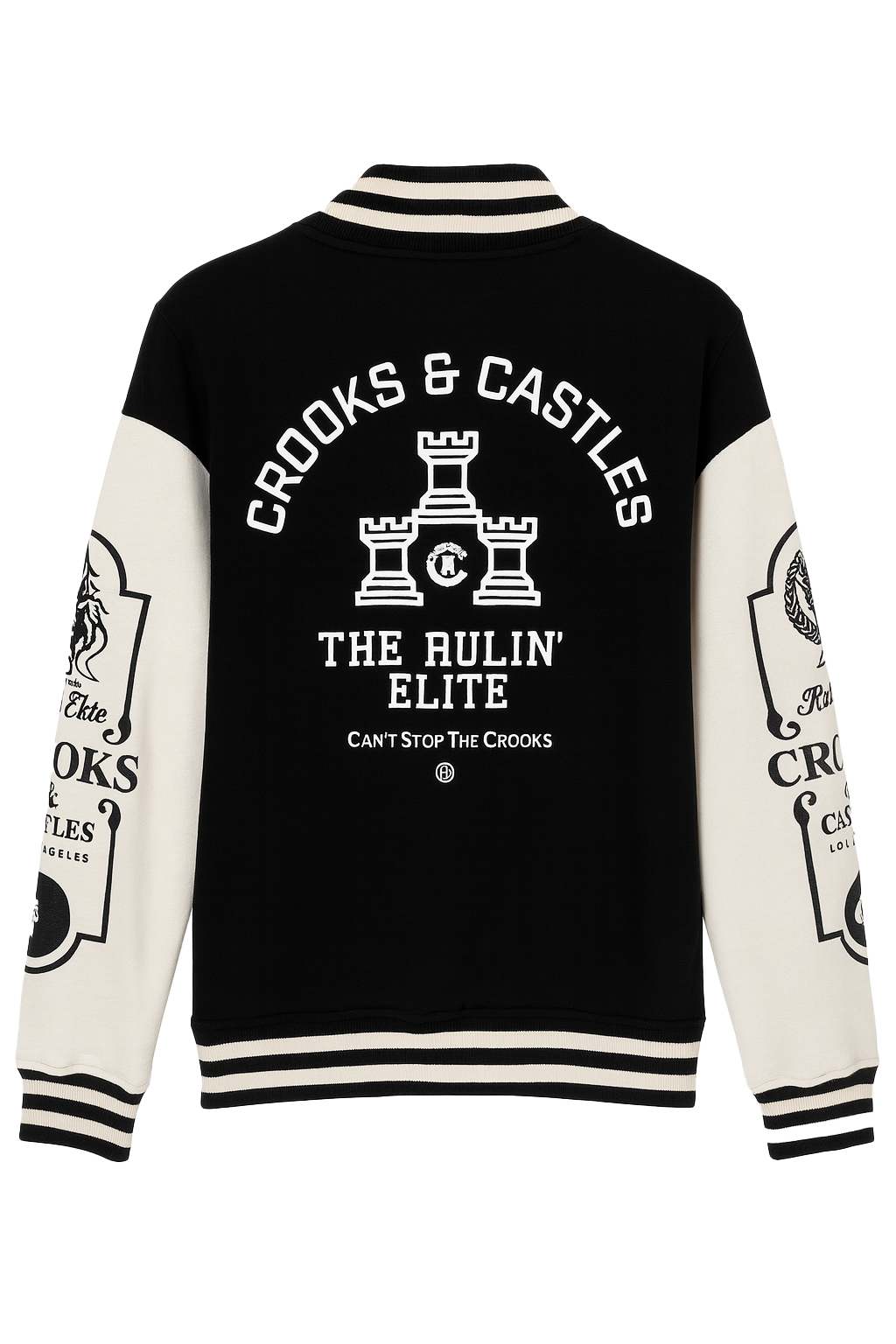 CROOKS & CASTLES VARSITY JACKET BLACK - 3P50306