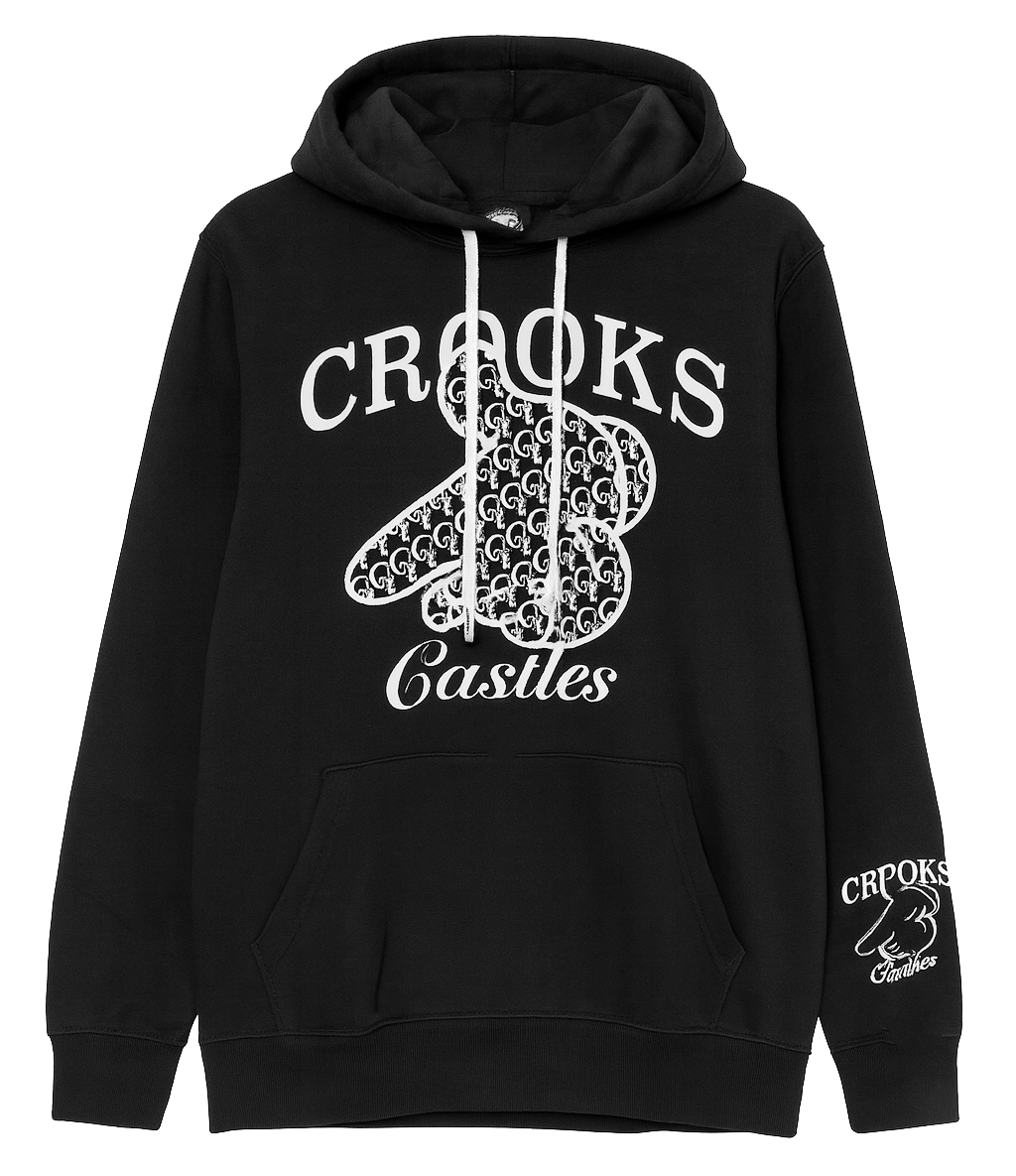 CROOKS & CASTLES GRAPHIC HOODIE BLACK - QS210163