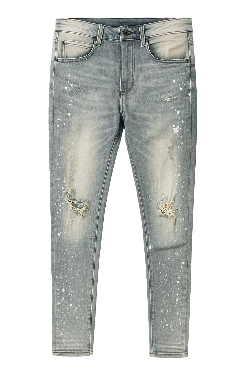 STONERS VINTAGE JEANS DISTRESSED DENIM PANTS LT INDIGO - SVJ0744