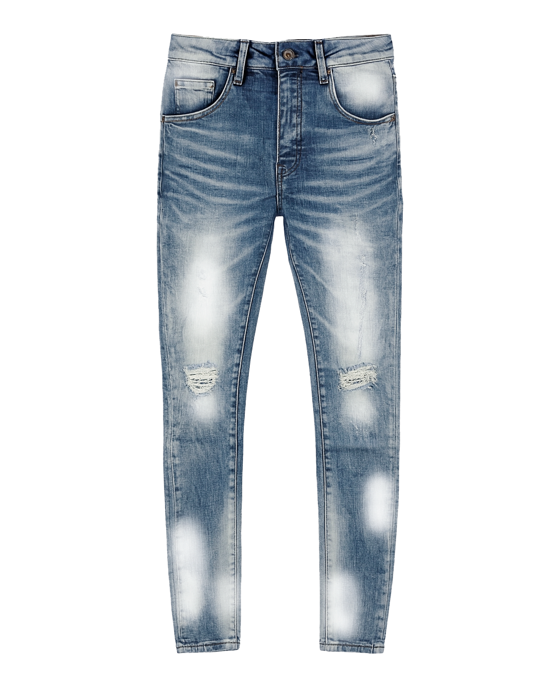 STONERS VINTAGE JEANS DISTRESSED DENIM PANTS LT INDIGO - SVJ0376