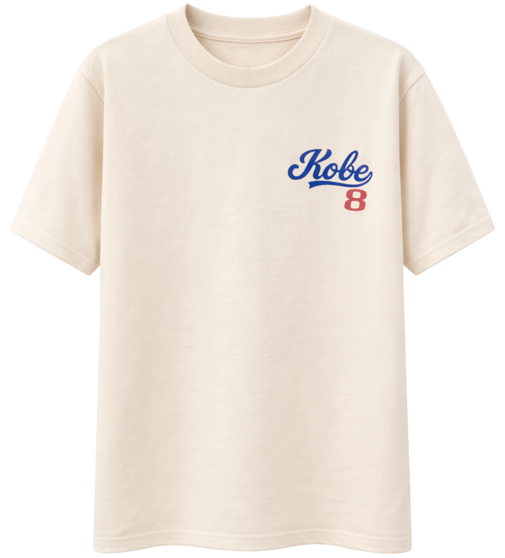 LICENSED GRAPHIC T-SHIRT WHITE CAP SAND - KOBE 8