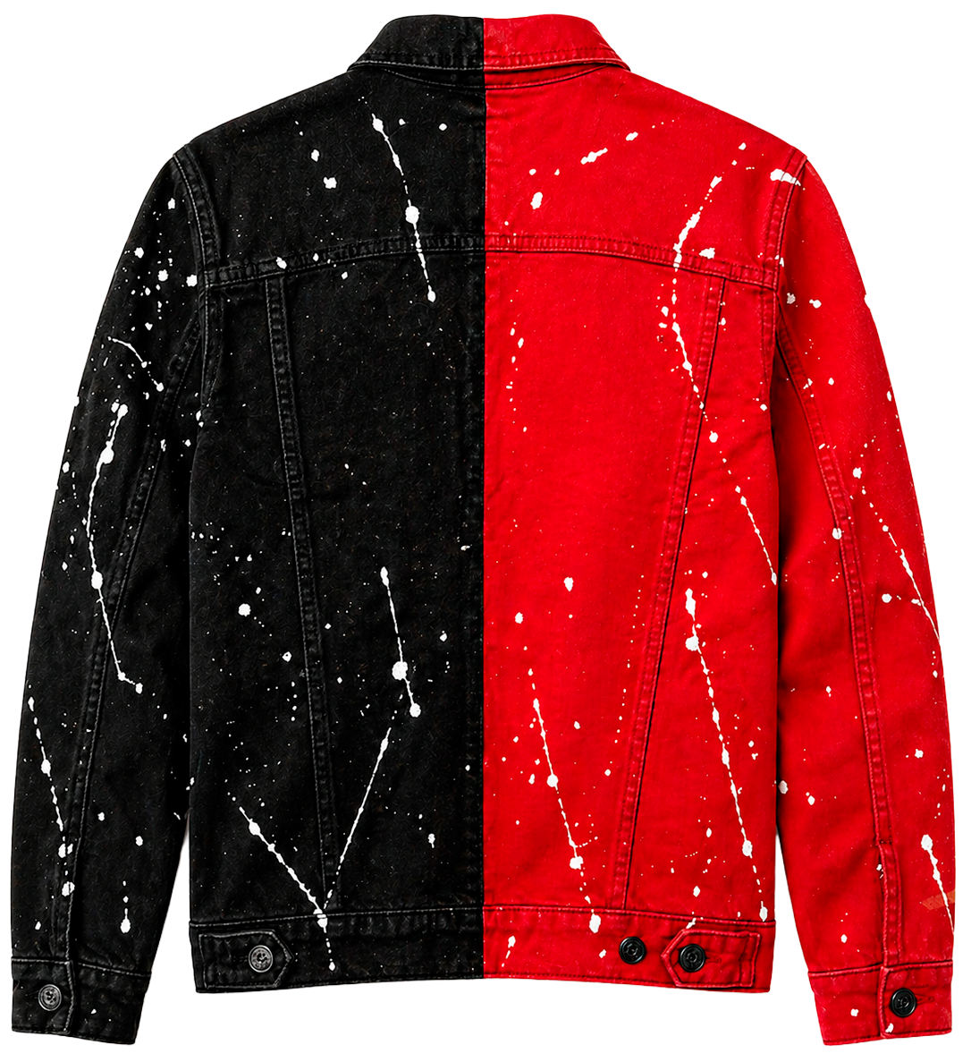 WAIMEA DENIM JACKET BLACK RED - M6225-TB
