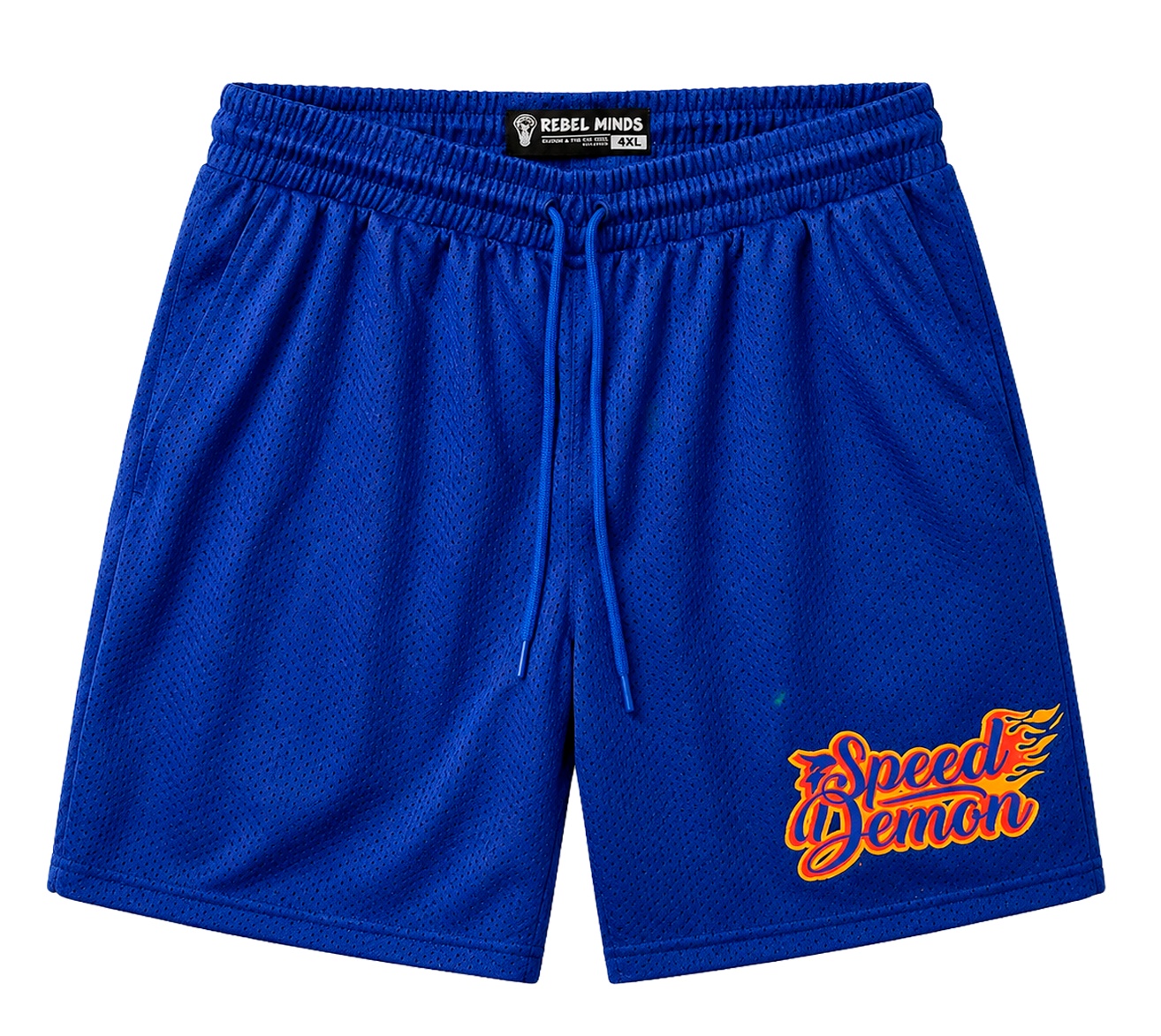 REBEL MINDS PLUS SIZE BASKETBALL SHORTS ROYAL - 141-946T