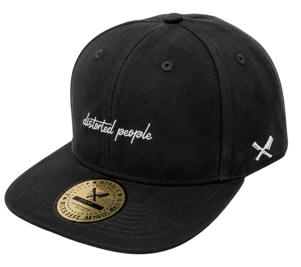 DISTORTED PEOPLE SNAPBACK HAT BLACK - 2525