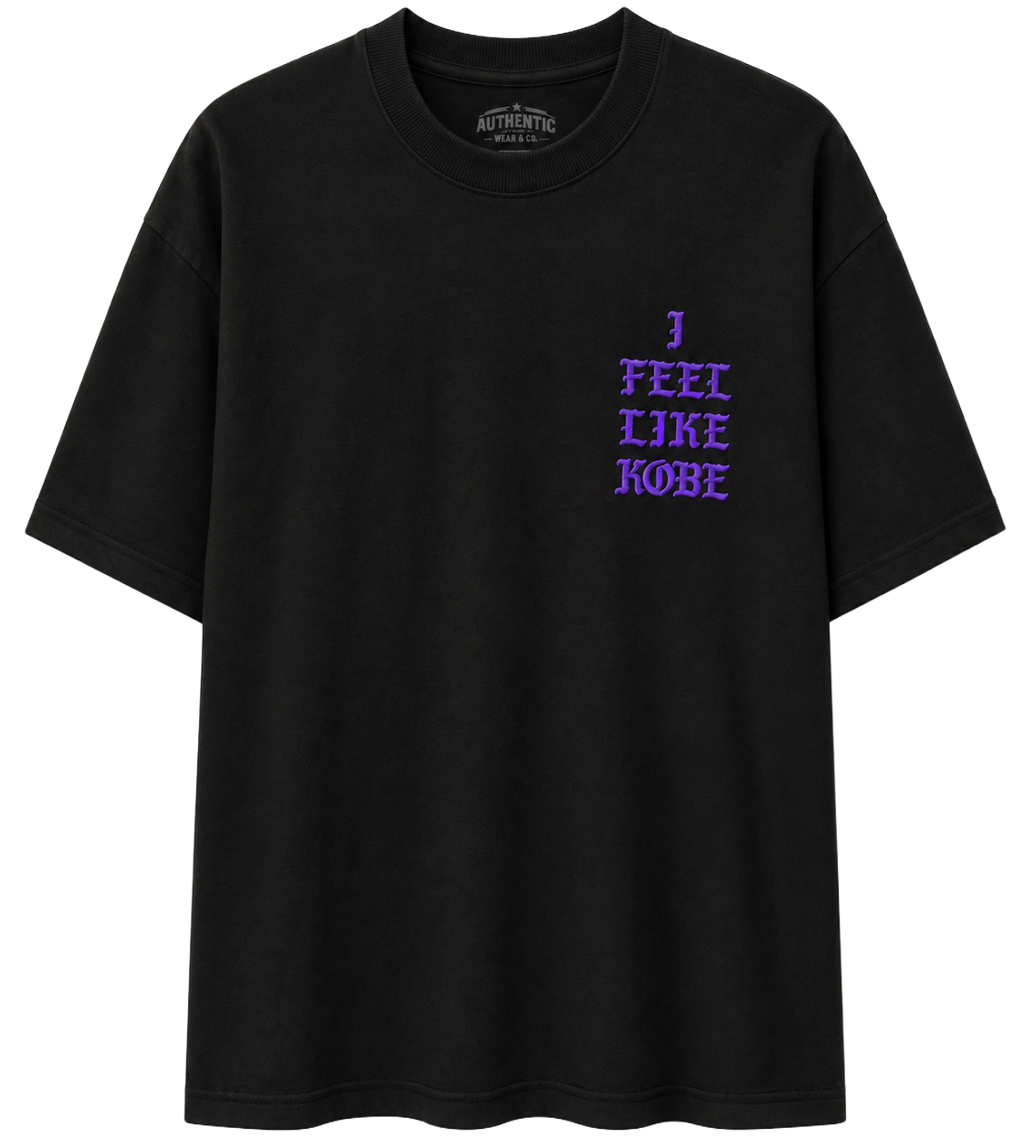 AUTHENTIC LEGENDS PUFF PRINT T-SHIRT BLACK - FEEL LIKE KOBE