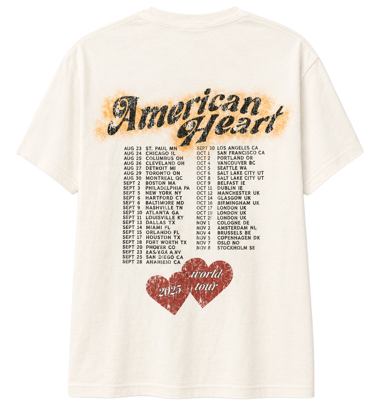 LICENSED BENSON BOONE T-SHIRT WHITE - AMERICAN HEART 2025
