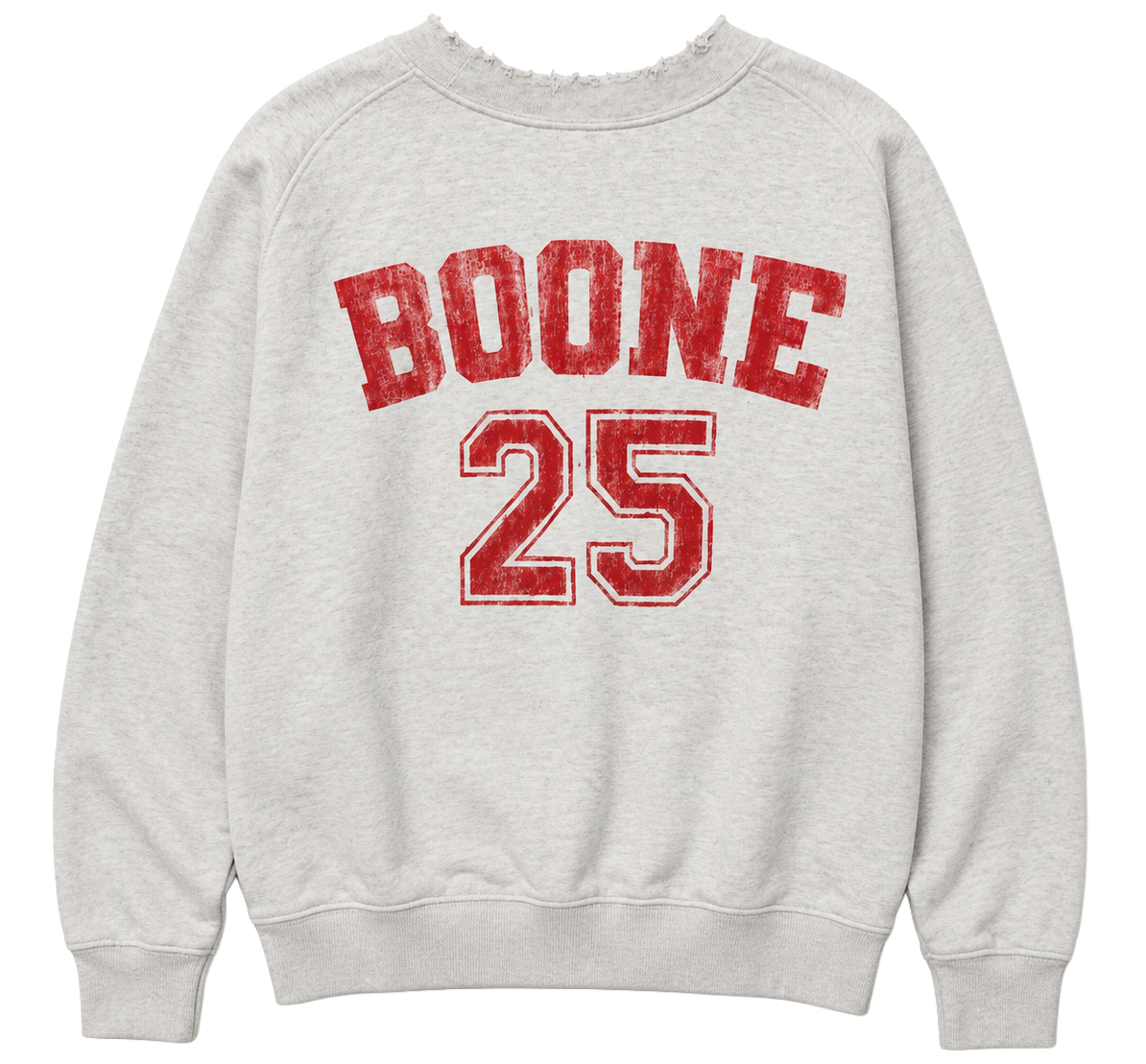 LICENSED BENSON BOONE CREWNECK ASH - AMERICAN HEART