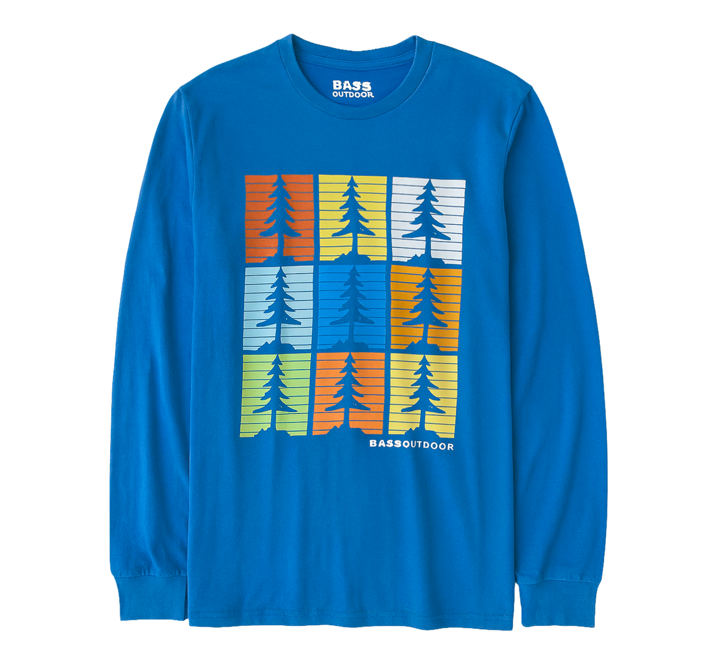 LICENSED BASS OUTDOOR LONG SLEEVE SHIRT BLUE - FOREST