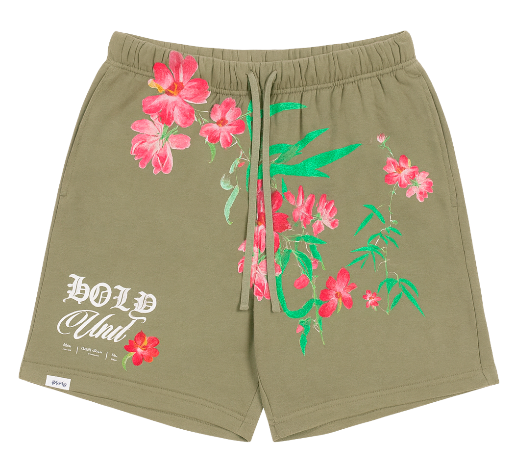 UNDERTD GRAPHIC SWEATS SHORTS DARK OLIVE - US5202