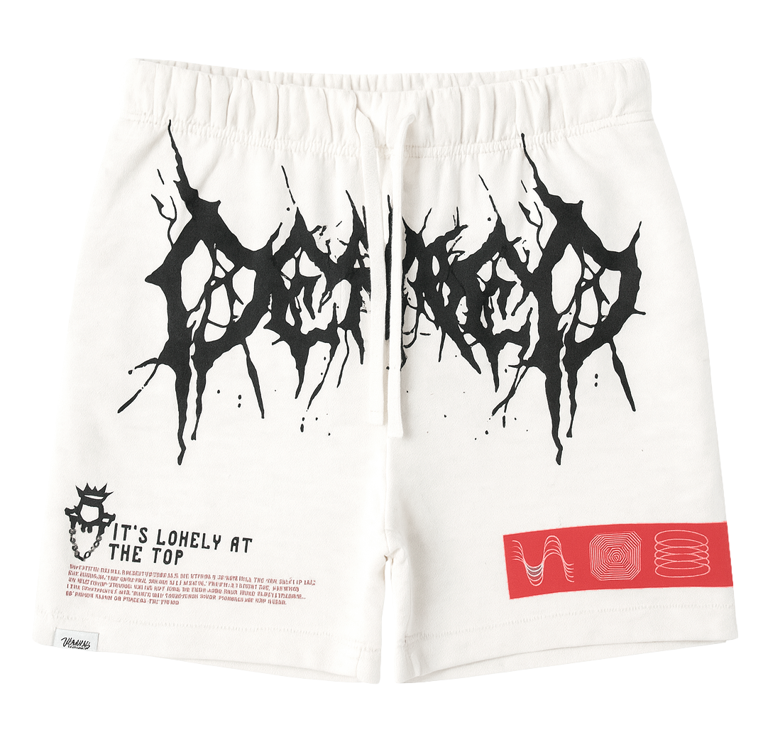 UNDERTD GRAPHIC SWEATS SHORTS WHITE - US5204