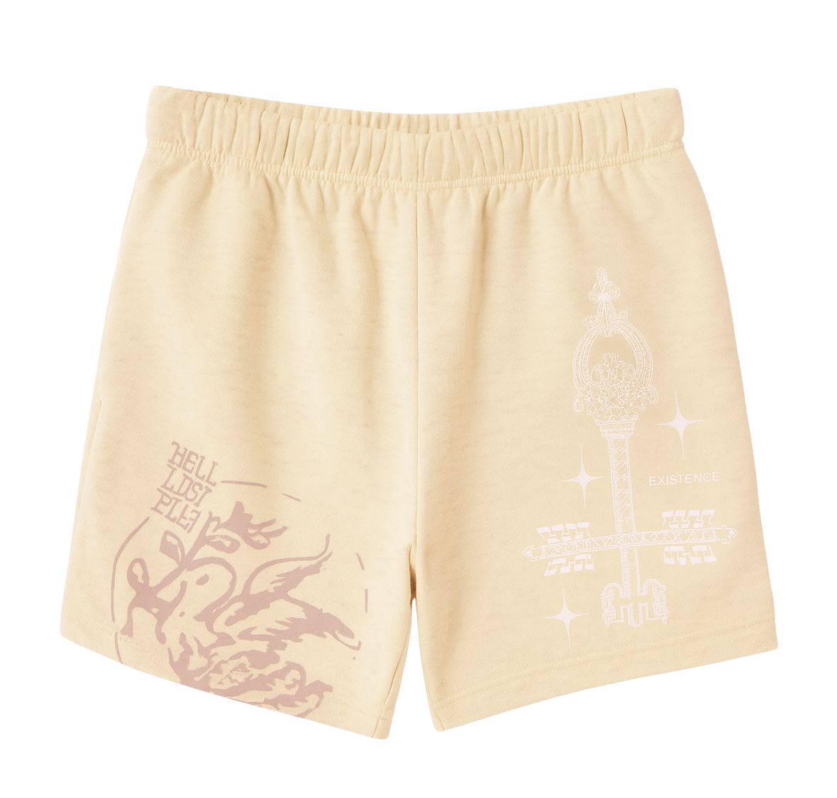 UNDERTD GRAPHIC SWEATS SHORTS BUTTER CREAM - US5201