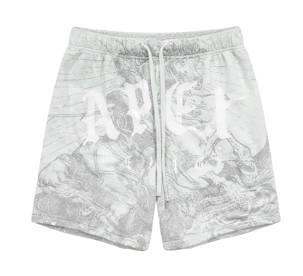 UNDERTD GRAPHIC SWEAT SHORTS LT BLUE - US5200