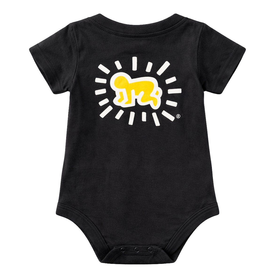 BABY LICENSED KEITH HARING ONESIE BLACK - KEITH / OP3179