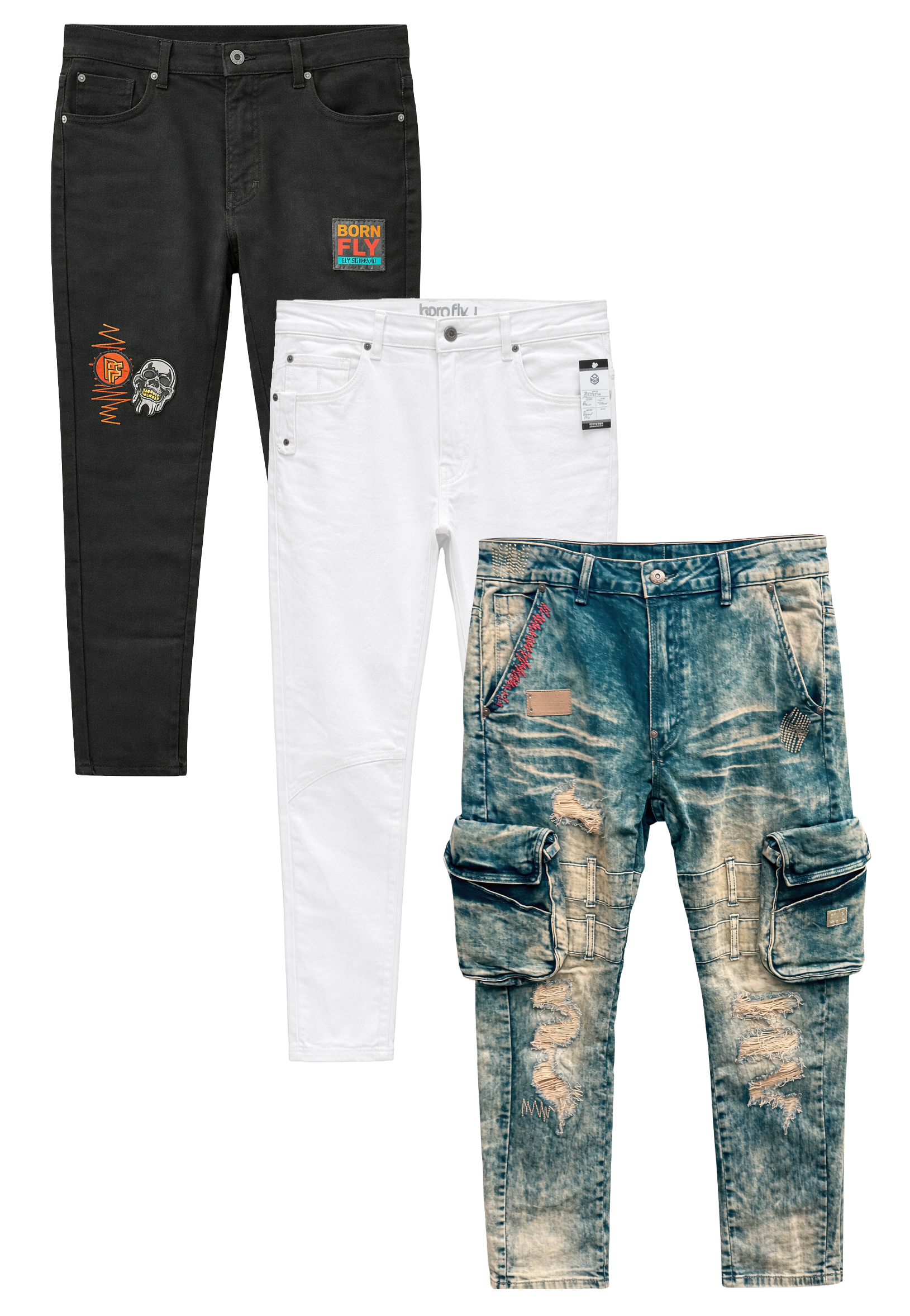 BORN FLY ASSORTED PREMIUM DENIM JEANS ASST - BFJNSA
