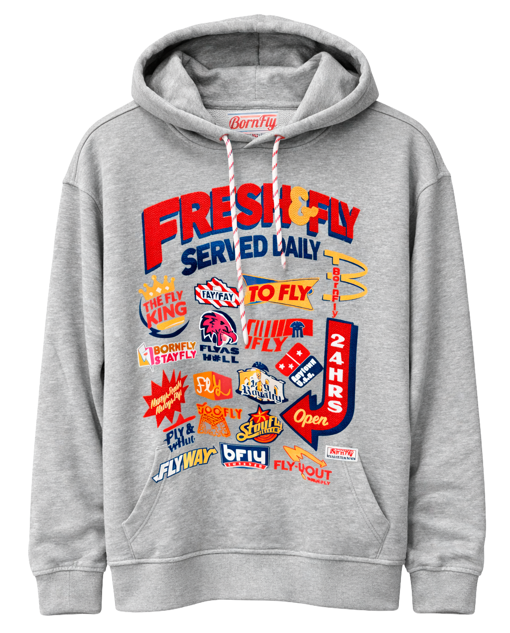 BORN FLY PREMIUM ASSORTED GRAPHIC HOODIES ASST - BFHDA