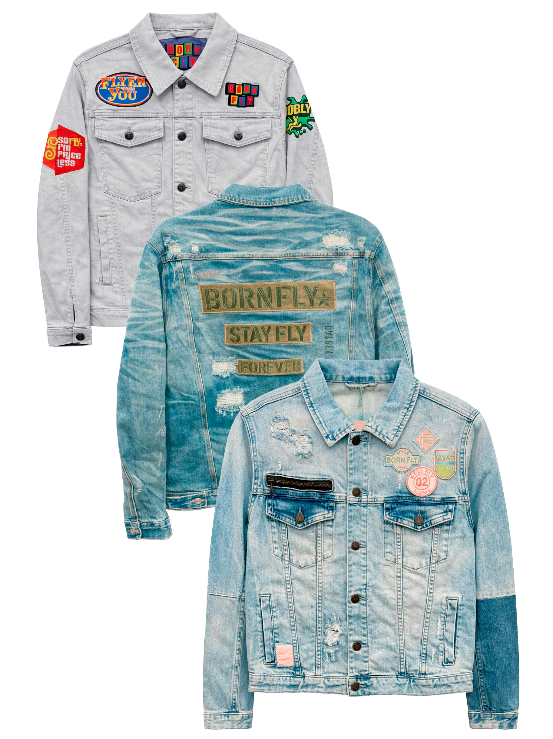 BORN FLY PREMIUM ASSORTED DENIM JACKETS ASST - BFDJKTA