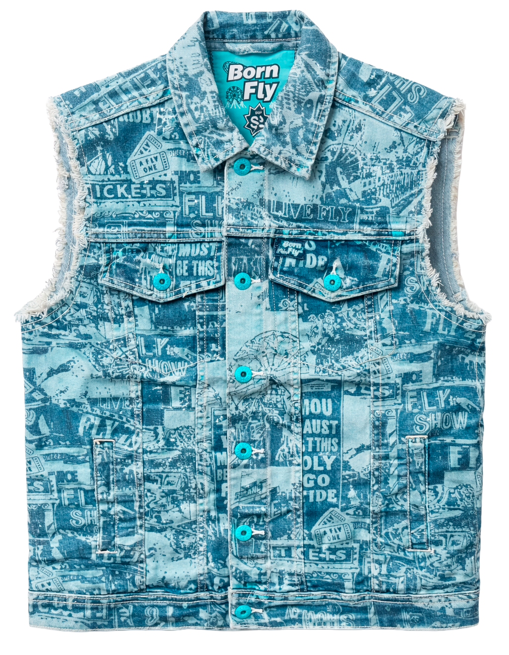 BORN FLY PREMIUM ASSORTED DENIM VESTS ASST - BFDVSTA