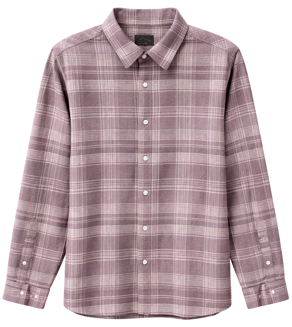 PTO L/S BUTTON-DOWN SHIRT WINE - NRK39C-F23