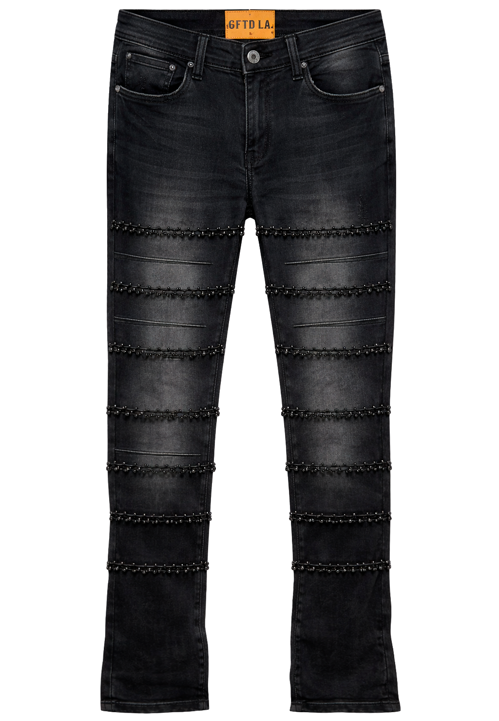 GFTD LA GIFTED ROMANCE STACKED JEANS BLACK WASH - GFDFW25-42