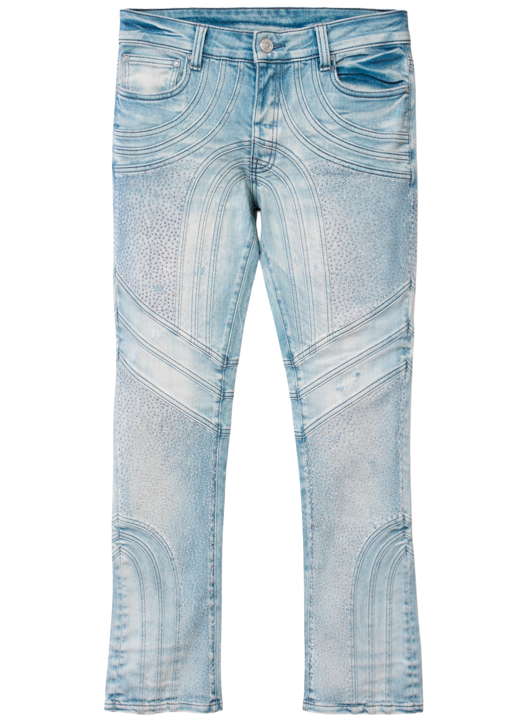 GFTD LA LEVEL STACKED JEANS LT. WASH - GFDFW25-41