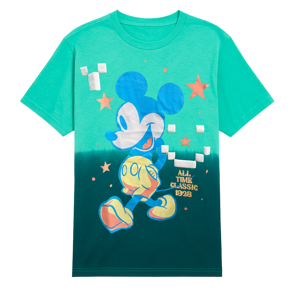 LICENSED DISNEY T-SHIRT GREEN DIP DYE - MICKEYMOUSE28