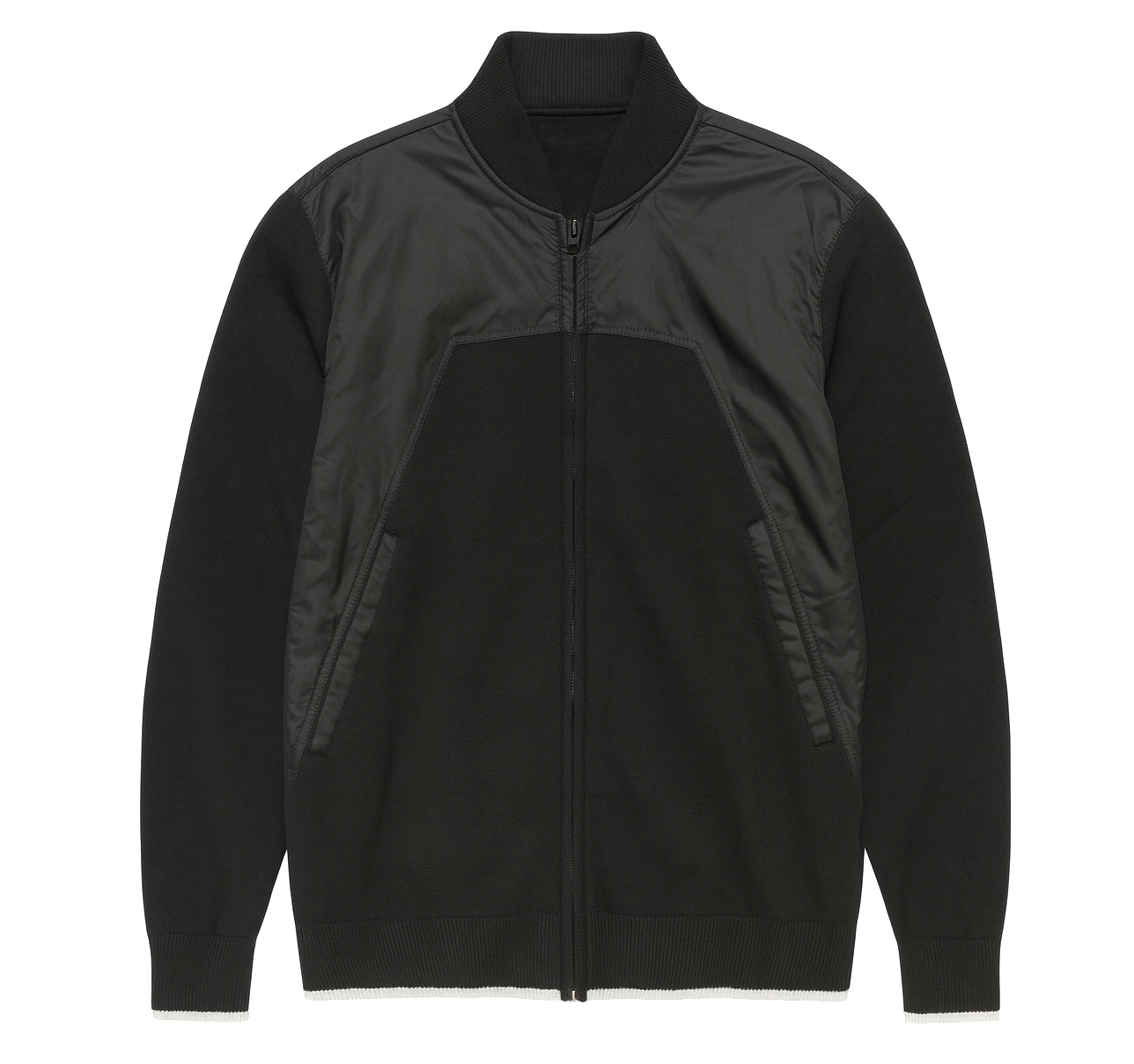SILVER 985 MIXED MEDIA JACKET BLACK - 34108
