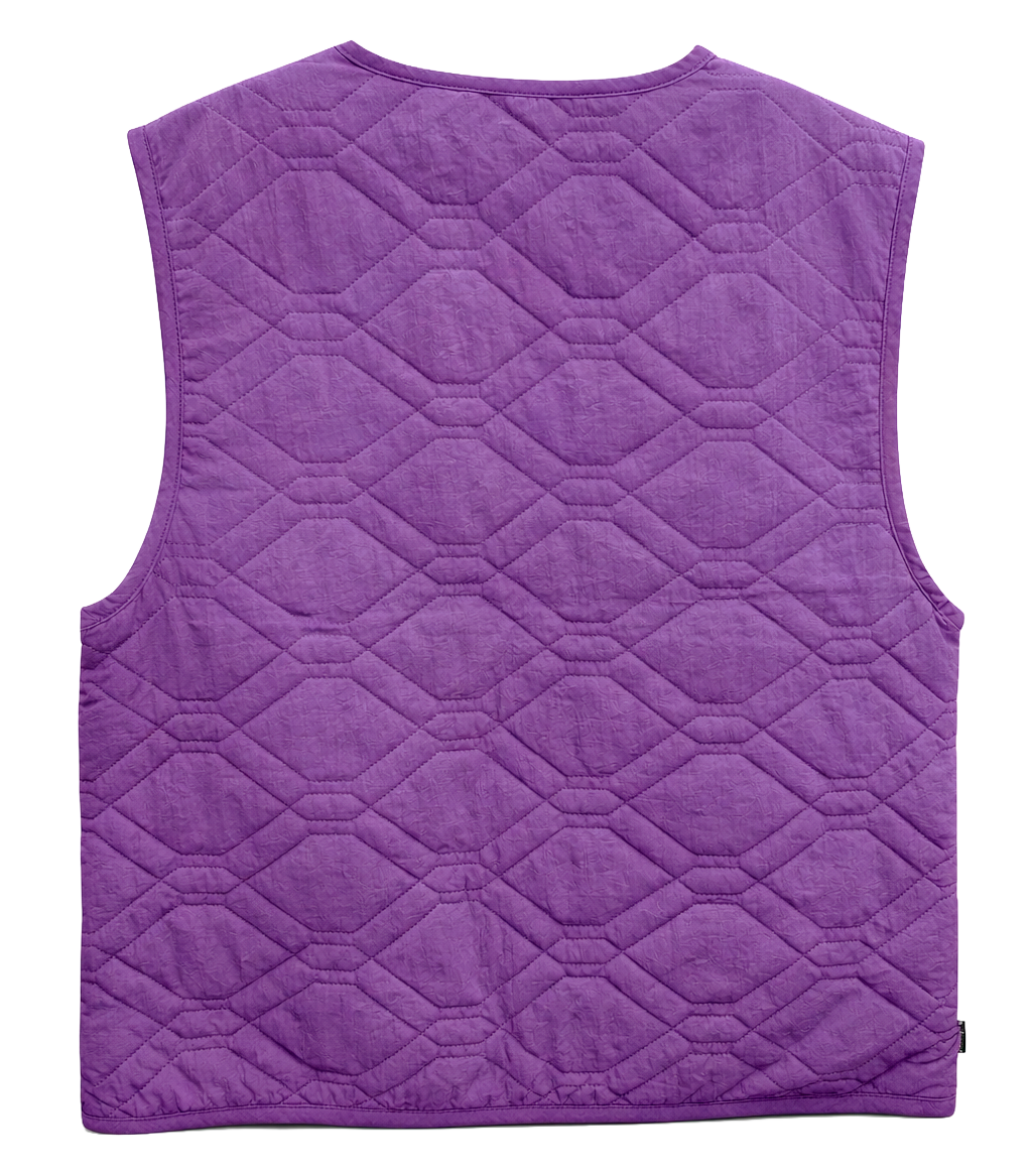 THE HUNDREDS LINKCABLE QUILTED VEST PURPLE - T24W103011