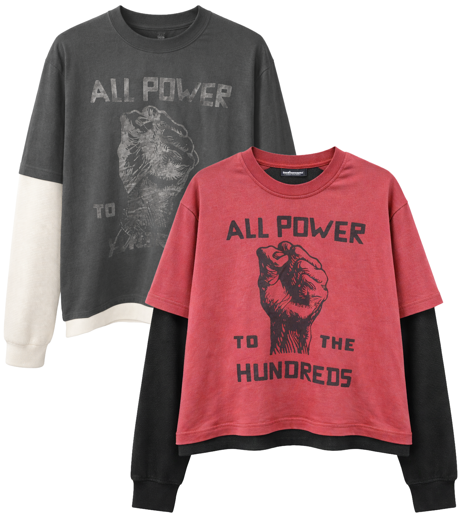 WOMENS THE HUNDREDS ASSORTED L/S CROP SHIRTS ASST - T100WCROP25