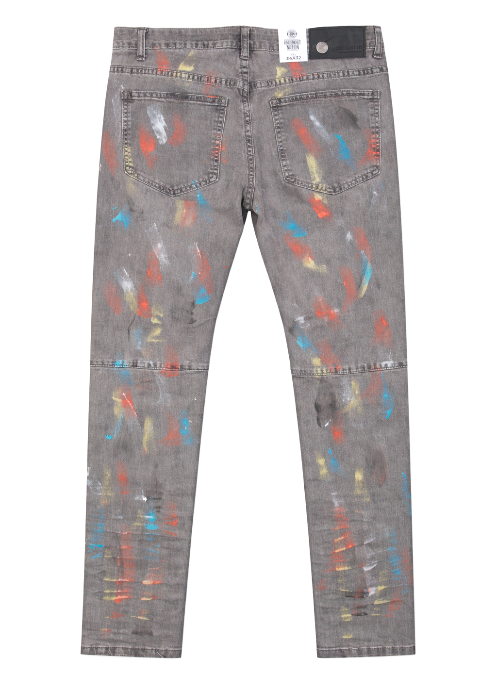 ARGONAUT NATION DISTRESSED DENIM JEANS GREY - P2107