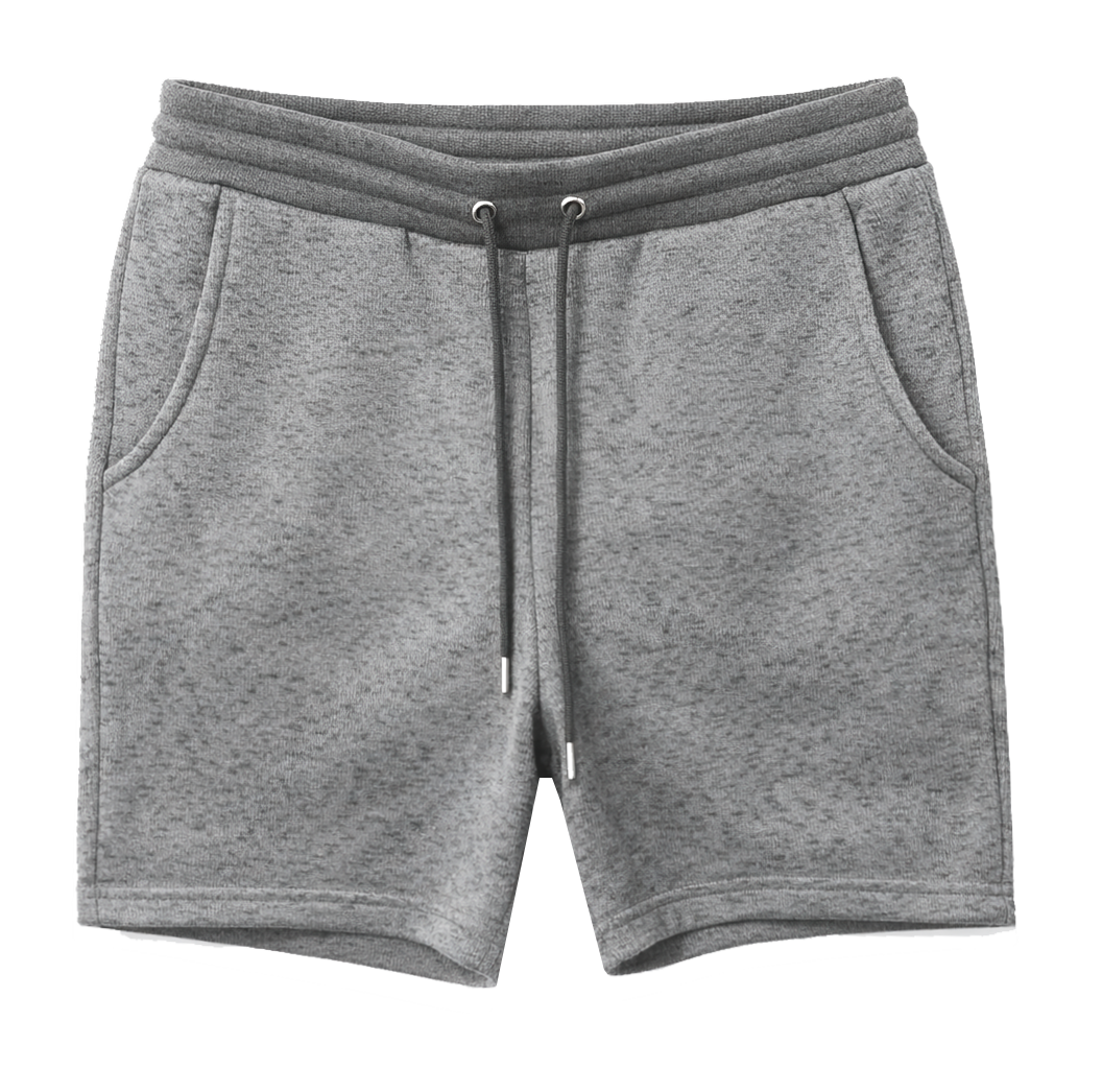 J COME FLEECE SWEATSHORTS GREY - FS-4002