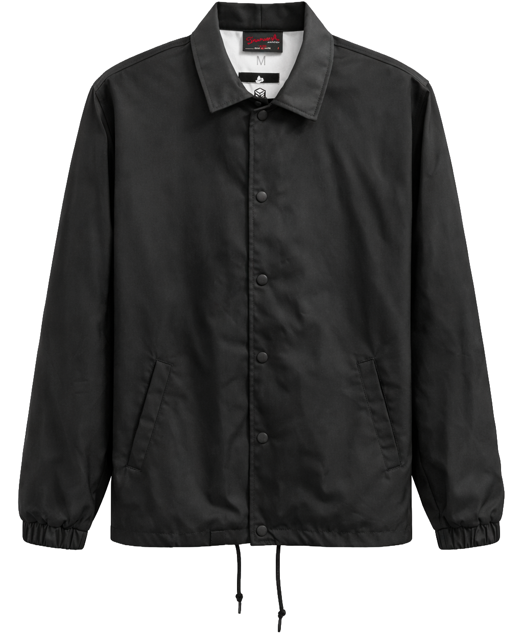 DIAMOND SUPPLY CO BLANK COACHES JACKET BLACK - DMNDTRKJKTA