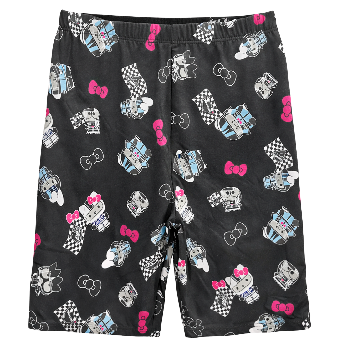 GIRLS LICENSED HELLO KITTY STRETCH SHORTS BLACK - G001544GHK3053