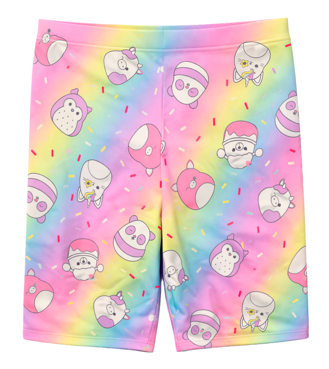 GIRLS LICENSED SQUISHMALLOW STRETCH SHORTS WHITE - G001544SQMA0350