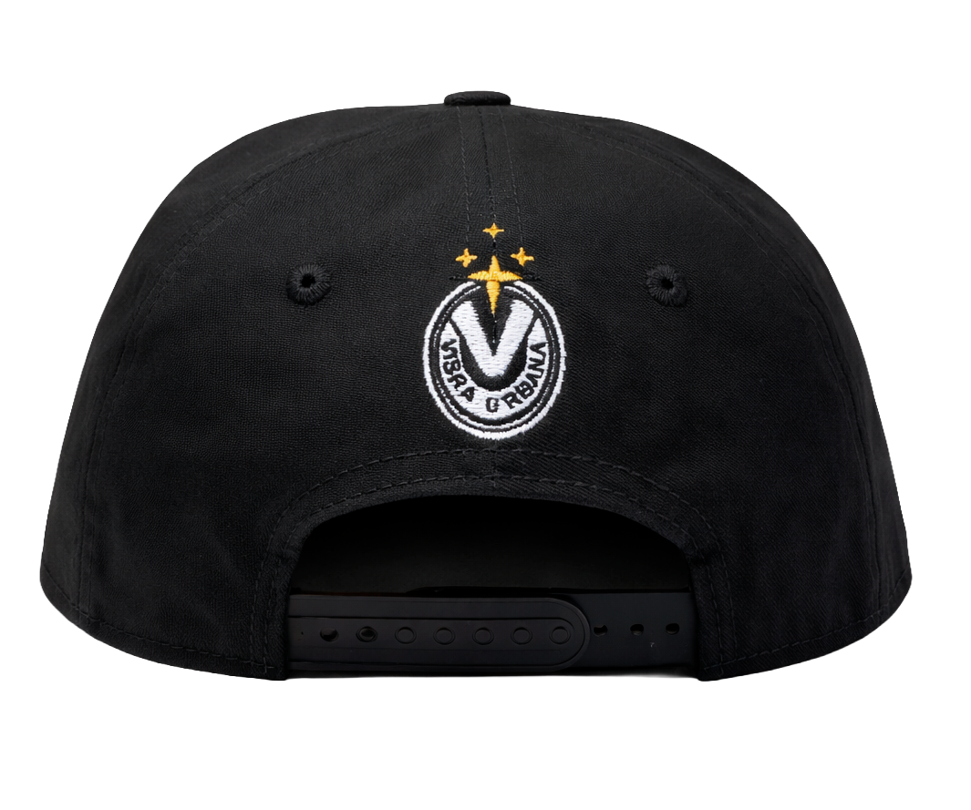 VIBRA URBANA RHINESTONE SNAPBACK HAT BLACK - SBVUMUVS