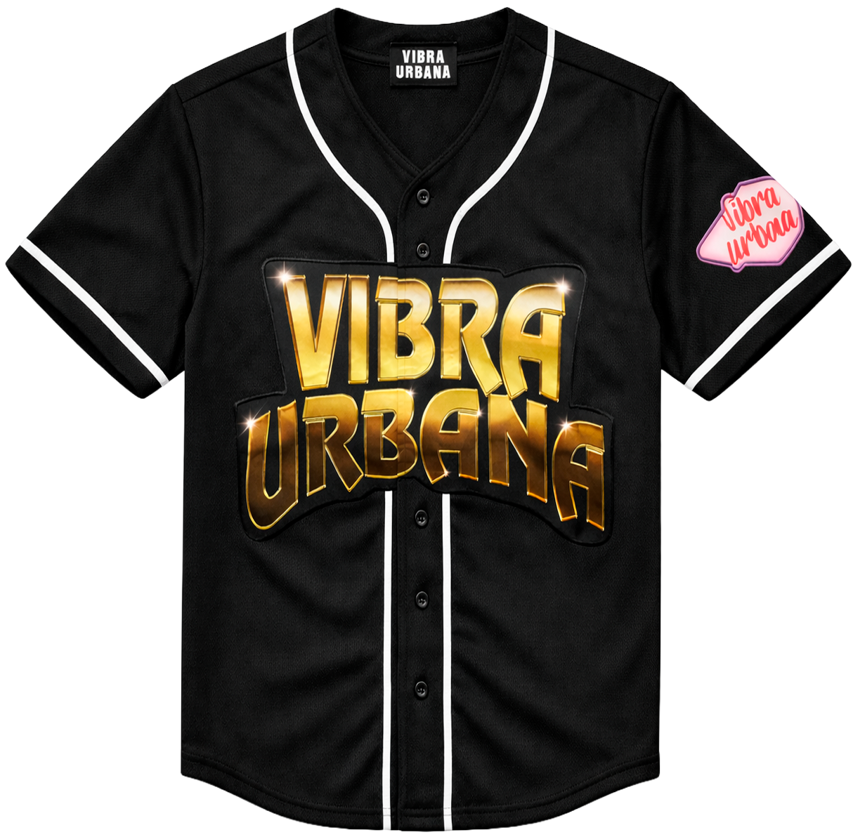 VIBRA URBANA S/S BASEBALL JERSEY BLACK - BJJVU