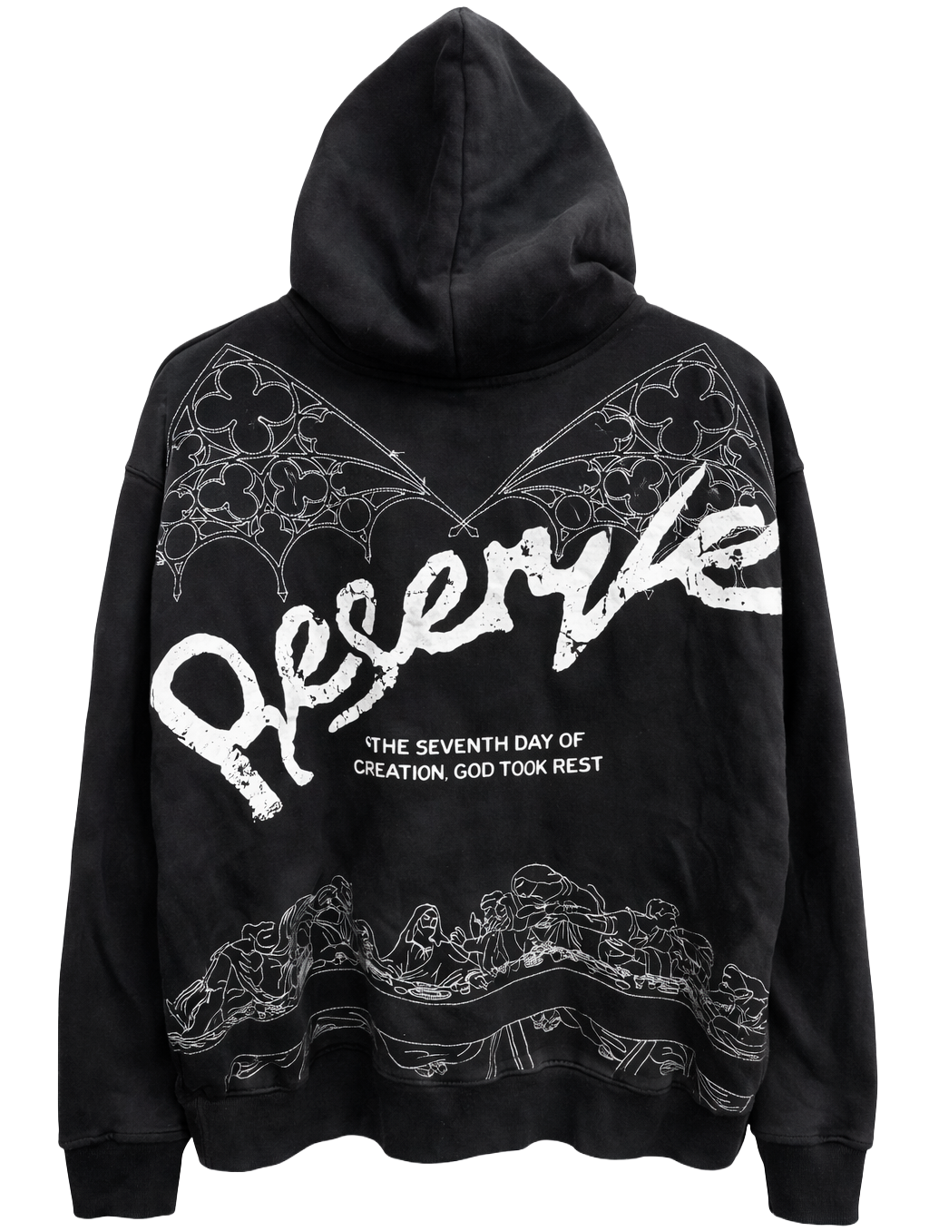 RESERVE PREMIUM GRAPHIC HOODIE BLACK - RH25-10