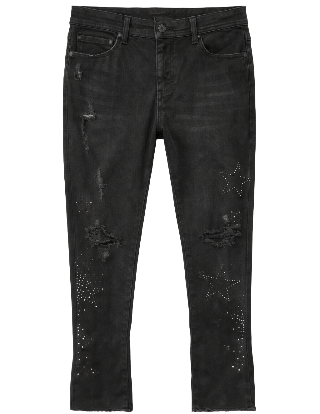GFTD LA SUPER STAR STACKED JEANS WAX BLACK - GFDFW25-33