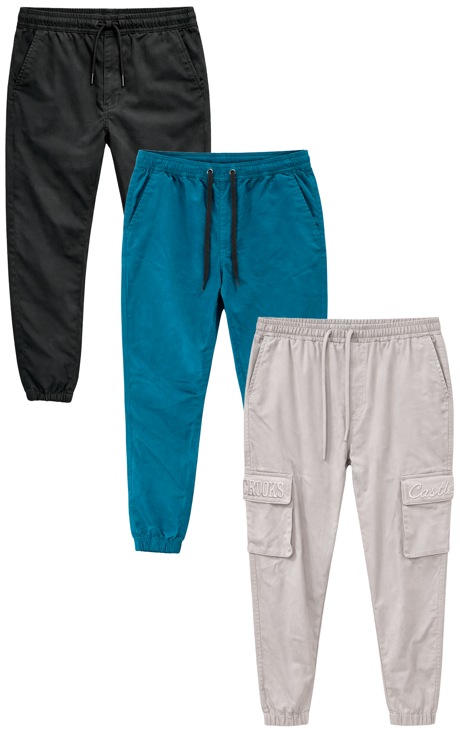 CROOKS & CASTLES ASSORTED TWILL JOGGER PANTS ASST - CCTWJGR