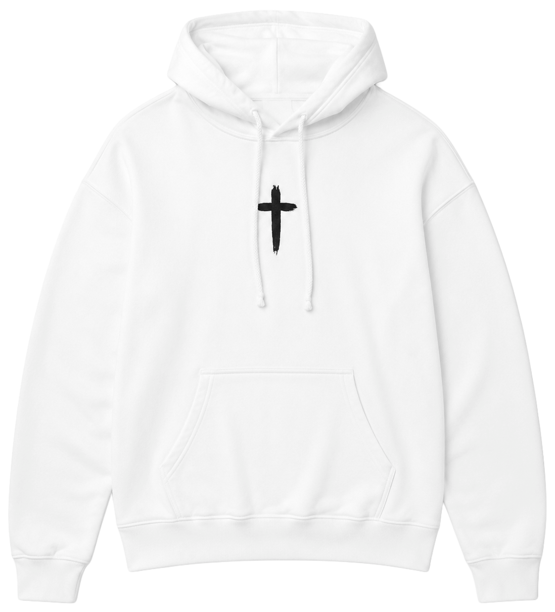 JESUS SAVES CROSS HOODIE WHITE - JESUS LOVES YOU