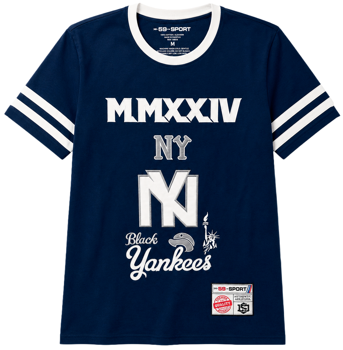 SD SPORT BASEBALL JERSEY T-SHIRT NAVY - SM4107NV