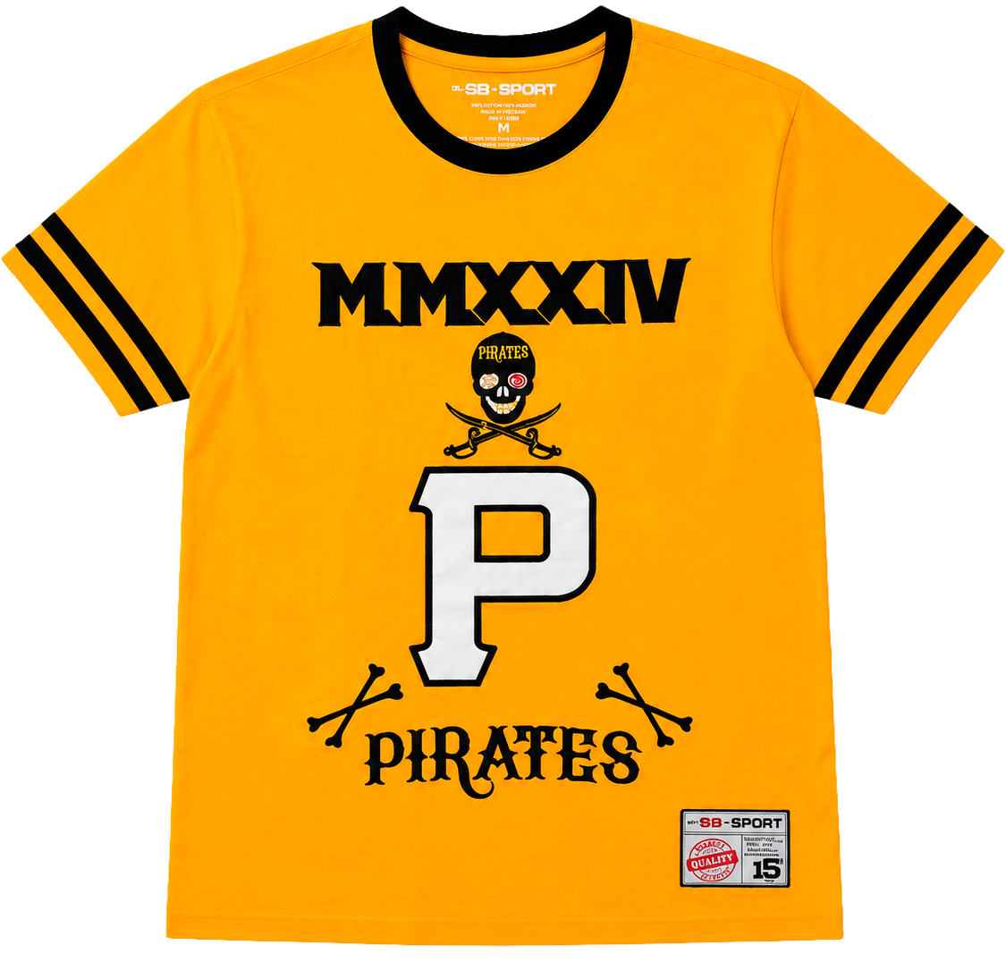 SD SPORT BASEBALL JERSEY T-SHIRT YELLOW - SM4107YW