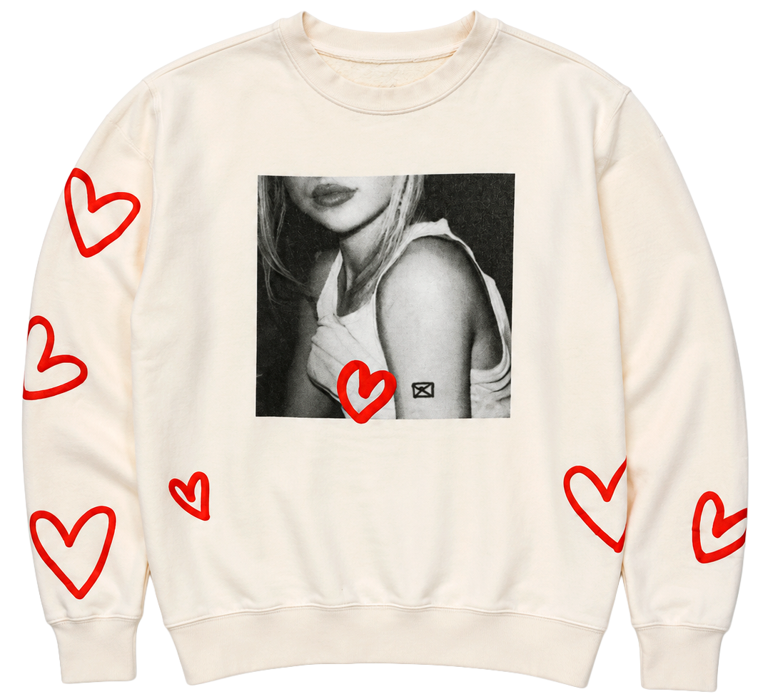 LICENSED SABRINA CARPENTER CREWNECK IVORY - EMAILS