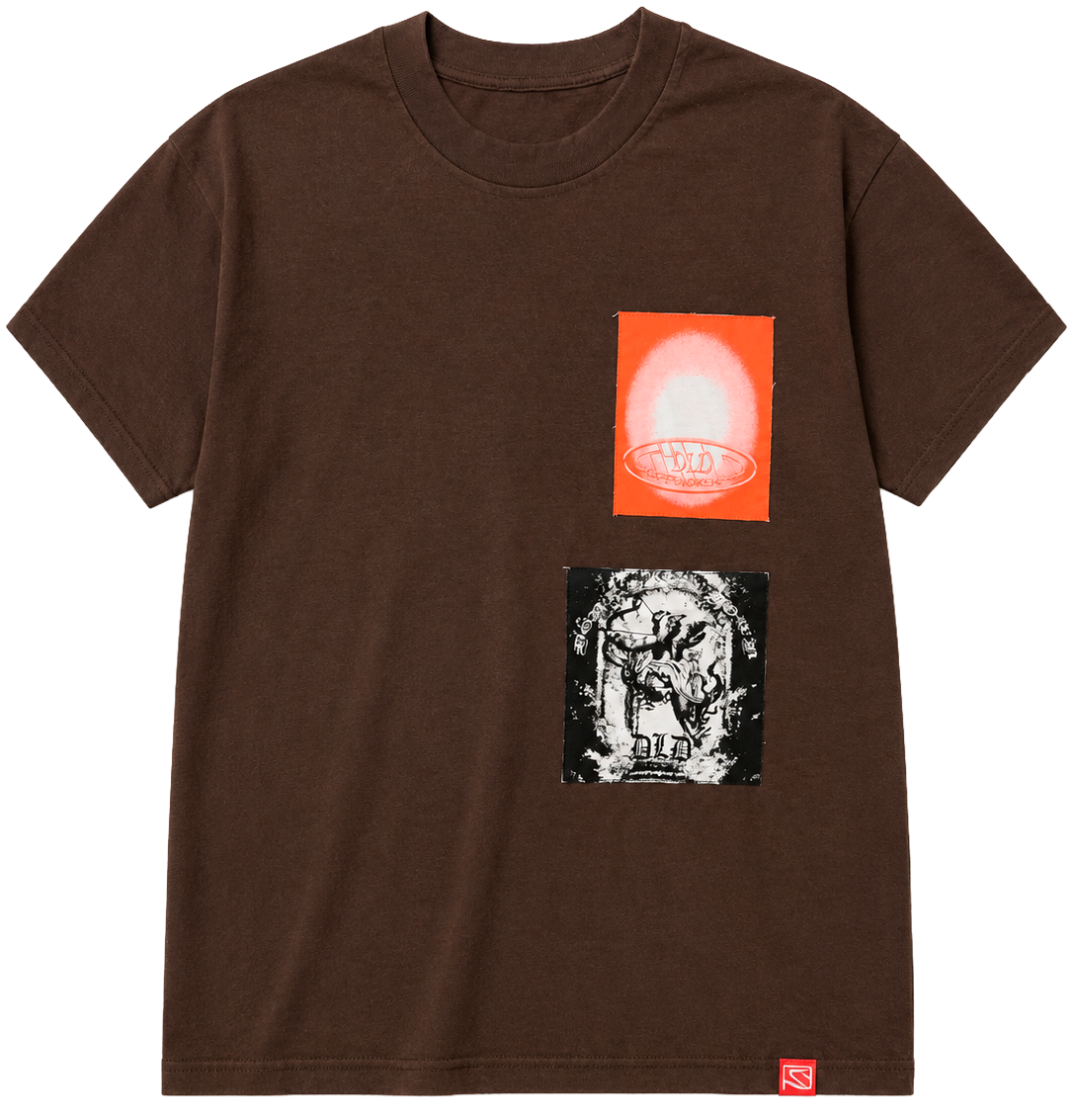 DLD OVERSIZED GRAPHIC T-SHIRT CHOCOLATE - DYF1-25T45